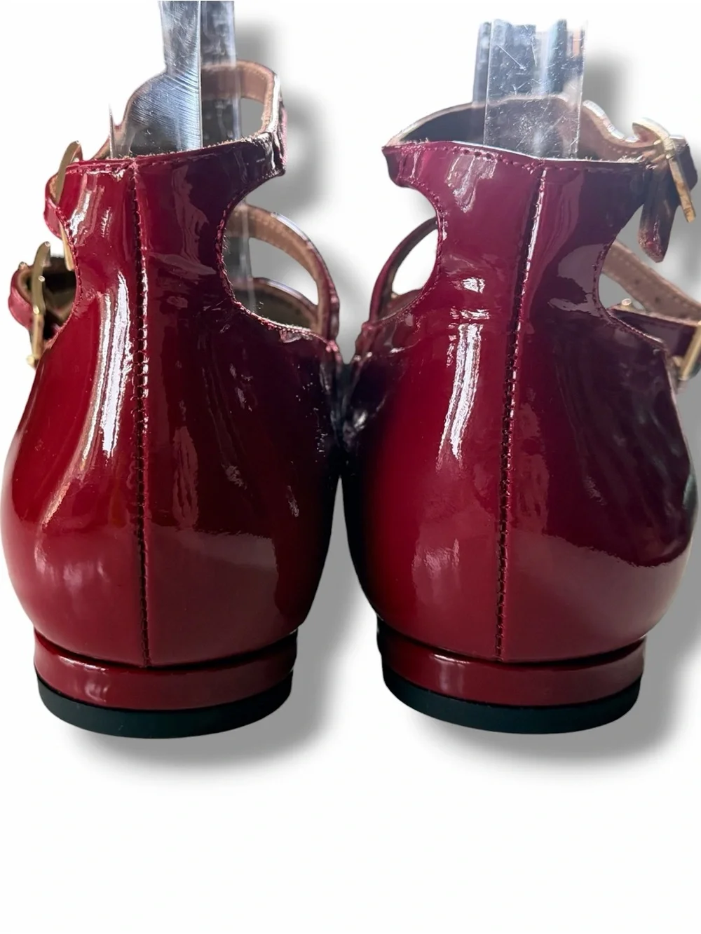 ALOHAS Luke Leather Ballet Ballerina Flats Wine Burgundy Size 38 US 7-7.5